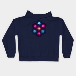 Stained glass flowers Kids Hoodie